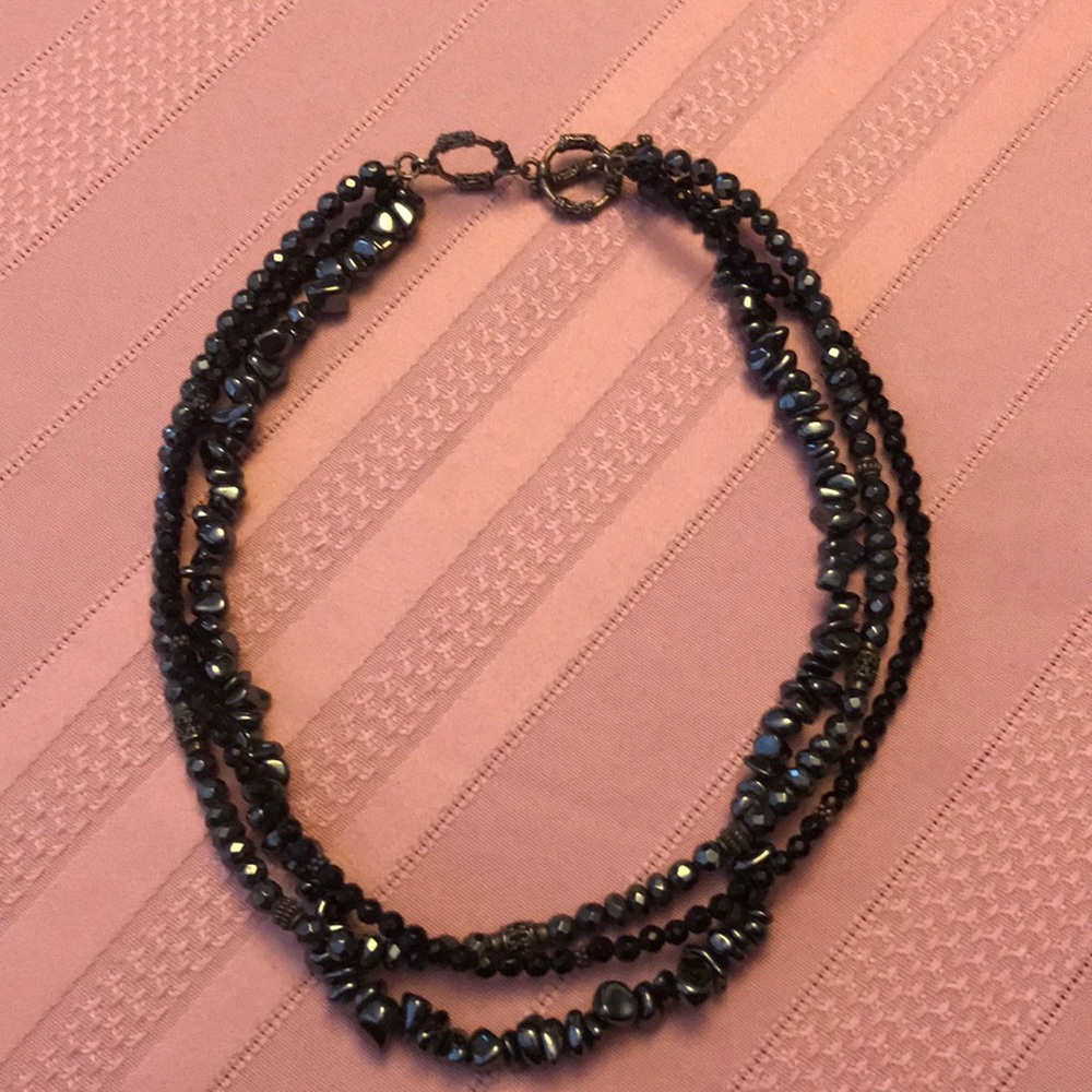 Sterling silver & hematite necklace